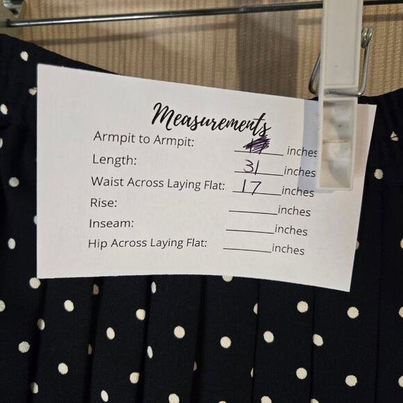 ALFRED DUNNER Navy Polka Dot Pleated Skirt Sz 18W NWT 0269 - Picture 5 of 8